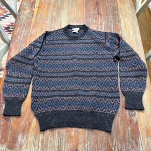 Vintage Alan Paine of Godalming Shetland Wool Fair Isle Sweater Size 40/Medium